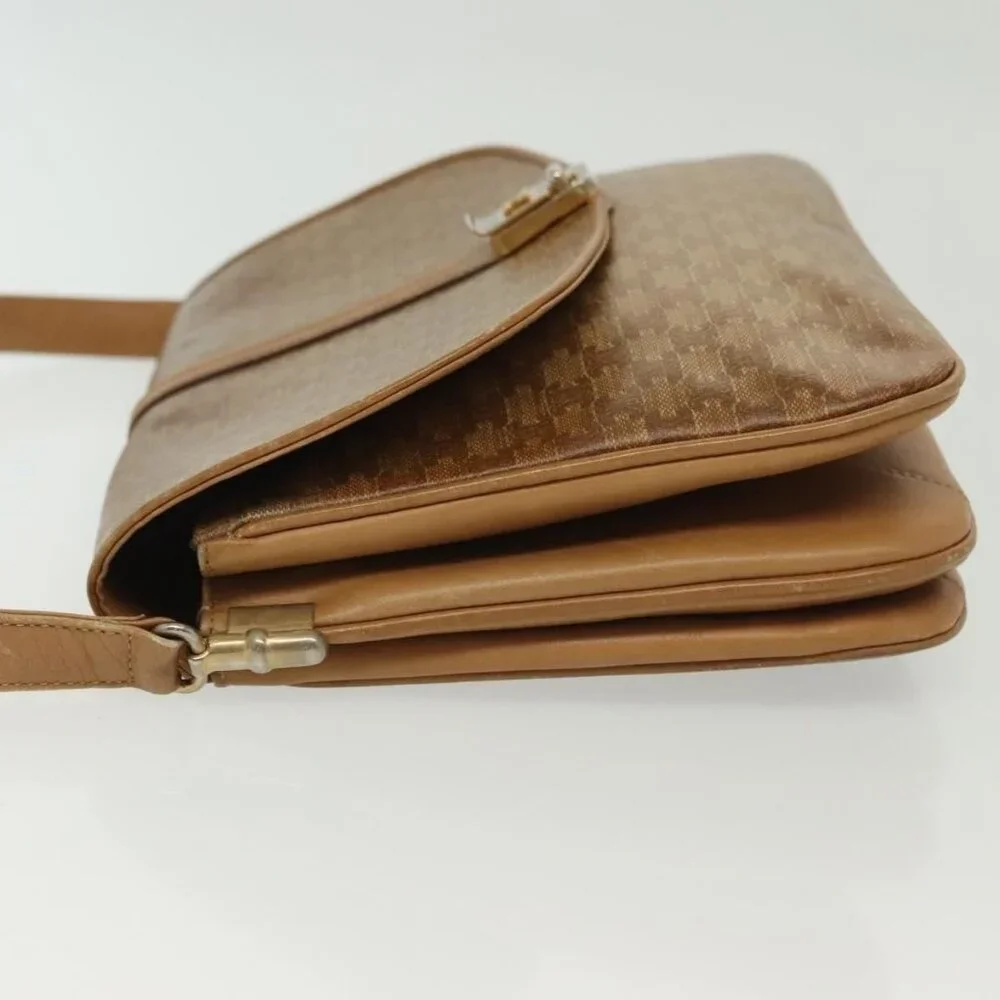 Authentic CELINE Macadam Canvas Shoulder Bag PVC Beige Gold - Picture 12 of 16